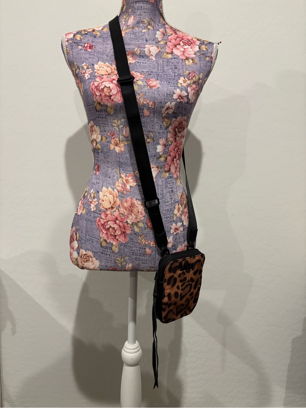 Aimee Kestenberg Leopard Print Nylon Crossbody Phone Bag